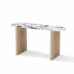 2026 Hot Sales Natural Marble Honed Stone Side Table for Minimalist Home Living Room and Office Decoration