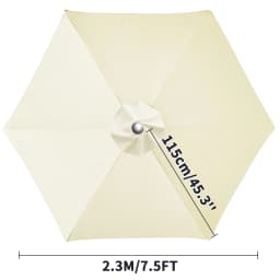 Patio Umbrella Replacement Cloth 6/8 Ribs Waterproof Garden Backyard Pool Cantilever Sunshade Top Cover For Outdoor Table Canoy