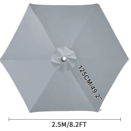 Patio Umbrella Replacement Cloth 6/8 Ribs Waterproof Garden Backyard Pool Cantilever Sunshade Top Cover For Outdoor Table Canoy