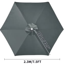 Patio Umbrella Replacement Cloth 6/8 Ribs Waterproof Garden Backyard Pool Cantilever Sunshade Top Cover For Outdoor Table Canoy