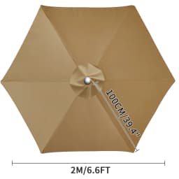 Patio Umbrella Replacement Cloth 6/8 Ribs Waterproof Garden Backyard Pool Cantilever Sunshade Top Cover For Outdoor Table Canoy