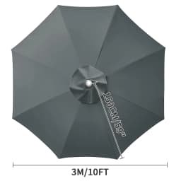 Patio Umbrella Replacement Cloth 6/8 Ribs Waterproof Garden Backyard Pool Cantilever Sunshade Top Cover For Outdoor Table Canoy