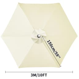 Patio Umbrella Replacement Cloth 6/8 Ribs Waterproof Garden Backyard Pool Cantilever Sunshade Top Cover For Outdoor Table Canoy