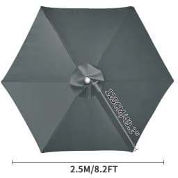 Patio Umbrella Replacement Cloth 6/8 Ribs Waterproof Garden Backyard Pool Cantilever Sunshade Top Cover For Outdoor Table Canoy