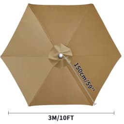 Patio Umbrella Replacement Cloth 6/8 Ribs Waterproof Garden Backyard Pool Cantilever Sunshade Top Cover For Outdoor Table Canoy