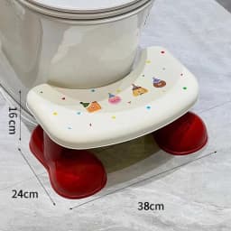 New Cartoon Footrest Toilet Sturdy Practical Bathroom Step Stool Non-Slip Toilet Squat Stool Bathroom Use
