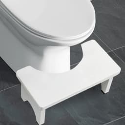 Sturdy Portable Bamboo Toilet Squat Stool for Adults,Wide and Stable,Bathroom Potty Stool,Easy to Use and Clean, Portable Design