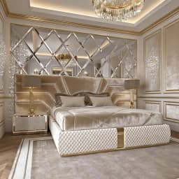 # Wholesale Italian Designer Luxury Upholstered High-end King Queen Size Bed Frame Hotel Double Velvet Fabric