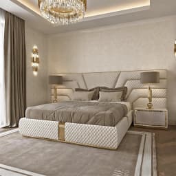 # Wholesale Italian Designer Luxury Upholstered High-end King Queen Size Bed Frame Hotel Double Velvet Fabric
