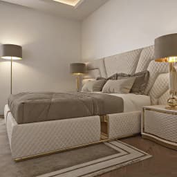 # Wholesale Italian Designer Luxury Upholstered High-end King Queen Size Bed Frame Hotel Double Velvet Fabric