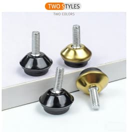 2PCS M6 Adjustable Leveling Chair Leg Feet Furniture Mat Screw-in Base Sofa Bed Cabinet Table Floor Protector Anti-slip Pad