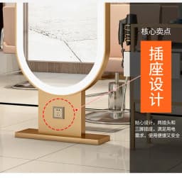 Floor-to-ceiling double-sided lighted hairdressing mirror hairdressing mirror hairdressing mirror stand
