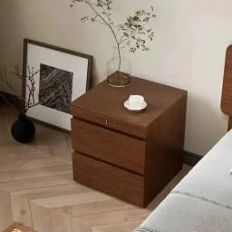 Solid Hidden Wood Bedside Table Safe Magnetic Card Hidden Unlock Nightstands Night Tables Chest Of Drawers Storage Locker