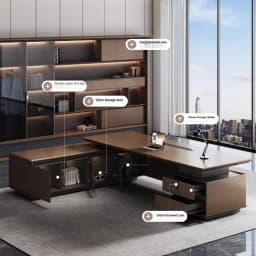 Modern Desktop Executive Desk Designer L Shape Standing Computer Table Office Desks Work Luxury Mesas De Escritorio Home Office