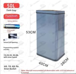 Intelligent induction double-layer multi-purpose classification trash can 30L to 80L stainless steel living room kitchen office