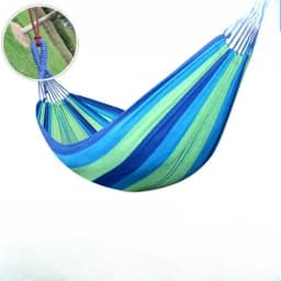 Outdoor anti rollover canvas hammock curved wooden stick duckbill hammock dormitory swing hammock double thick hammock