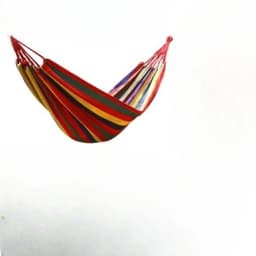 Outdoor anti rollover canvas hammock curved wooden stick duckbill hammock dormitory swing hammock double thick hammock