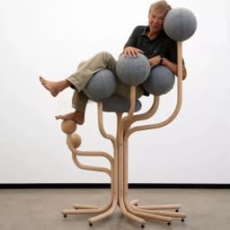 A Modern Light Luxury Simple Nordic Model Ergonomic Sofa Shaped Branch Fork Earth Garden Leisure Chair