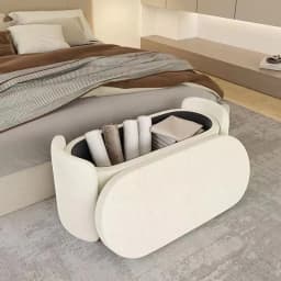 Storage Ottoman Bench Light Luxury Home Bedroom End of Bed Stool Entryway Shoe Changing Seat Clothing Store Long Bench