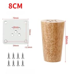 4pcs Solid Wood Sofa Legs Wooden Coffee Table Furniture Bedside Table TV Cabinet Support Stabilize Feet Straight Furniture Legs