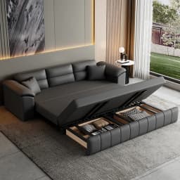 A Sofa Bed Folding Dual-Purpose Storage Household Double Small Apartment Living Room Internet Celebrity Cat Scratching Skin
