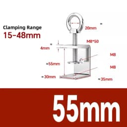 304 Stainless Steel C-clamp Steel Pipe Square Clamps 20~130mm Tiger Clamp Heavy Duty C-clamp Multi-function Hardware Fastener