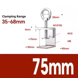 304 Stainless Steel C-clamp Steel Pipe Square Clamps 20~130mm Tiger Clamp Heavy Duty C-clamp Multi-function Hardware Fastener