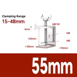 304 Stainless Steel C-clamp Steel Pipe Square Clamps 20~130mm Tiger Clamp Heavy Duty C-clamp Multi-function Hardware Fastener