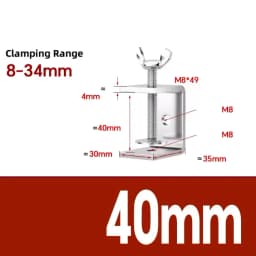 304 Stainless Steel C-clamp Steel Pipe Square Clamps 20~130mm Tiger Clamp Heavy Duty C-clamp Multi-function Hardware Fastener