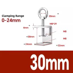 304 Stainless Steel C-clamp Steel Pipe Square Clamps 20~130mm Tiger Clamp Heavy Duty C-clamp Multi-function Hardware Fastener