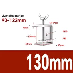 304 Stainless Steel C-clamp Steel Pipe Square Clamps 20~130mm Tiger Clamp Heavy Duty C-clamp Multi-function Hardware Fastener