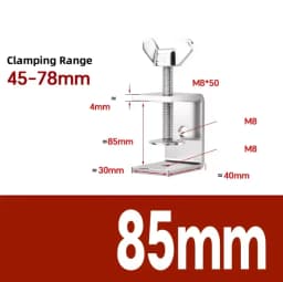 304 Stainless Steel C-clamp Steel Pipe Square Clamps 20~130mm Tiger Clamp Heavy Duty C-clamp Multi-function Hardware Fastener