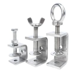 304 Stainless Steel C-clamp Steel Pipe Square Clamps 20~130mm Tiger Clamp Heavy Duty C-clamp Multi-function Hardware Fastener