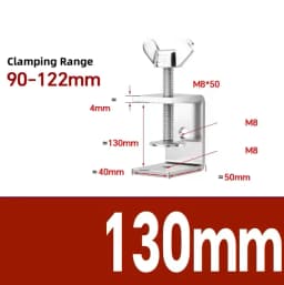 304 Stainless Steel C-clamp Steel Pipe Square Clamps 20~130mm Tiger Clamp Heavy Duty C-clamp Multi-function Hardware Fastener