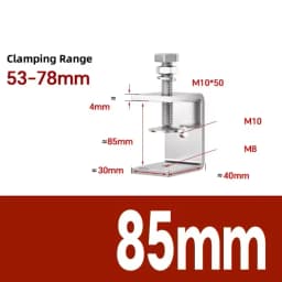 304 Stainless Steel C-clamp Steel Pipe Square Clamps 20~130mm Tiger Clamp Heavy Duty C-clamp Multi-function Hardware Fastener