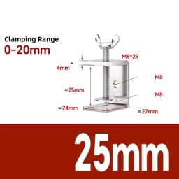 304 Stainless Steel C-clamp Steel Pipe Square Clamps 20~130mm Tiger Clamp Heavy Duty C-clamp Multi-function Hardware Fastener