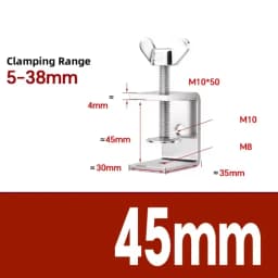 304 Stainless Steel C-clamp Steel Pipe Square Clamps 20~130mm Tiger Clamp Heavy Duty C-clamp Multi-function Hardware Fastener