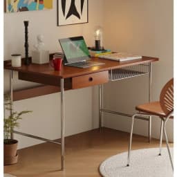 Middle Ancient Style Solid Wood Desk, Retro Small Apartment, Home Study, Workbench, Simple Nordic Office Desk, Computer Desk
