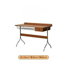 Middle Ancient Style Solid Wood Desk, Retro Small Apartment, Home Study, Workbench, Simple Nordic Office Desk, Computer Desk