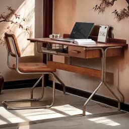 Middle Ancient Style Solid Wood Desk, Retro Small Apartment, Home Study, Workbench, Simple Nordic Office Desk, Computer Desk