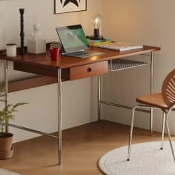 Middle Ancient Style Solid Wood Desk, Retro Small Apartment, Home Study, Workbench, Simple Nordic Office Desk, Computer Desk