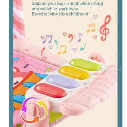 Baby Musical Activity Gym with Foot Piano | 0-36 Months Infant Play Mat | Newborn Educational Piano Toy for Sensory Development