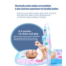 Baby Musical Activity Gym with Foot Piano | 0-36 Months Infant Play Mat | Newborn Educational Piano Toy for Sensory Development