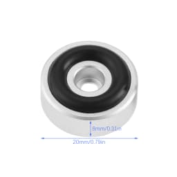 8 Pcs 20*8MM Aluminum Alloy Amplifier Feet Shock Absorber Amplifier Pads Base Feet Pad Cutting Board Feet for Furniture Chair
