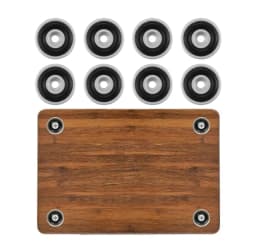 8 Pcs 20*8MM Aluminum Alloy Amplifier Feet Shock Absorber Amplifier Pads Base Feet Pad Cutting Board Feet for Furniture Chair