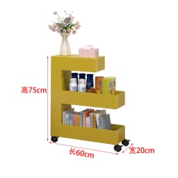 Slim Narrow Rolling Gap Storage Cart Mobile Multi-Layer Shelf Trolley Book Snack Organizer Rack Sofa Small Space Art Home Decor