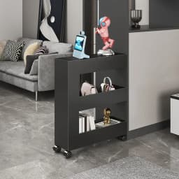 Slim Narrow Rolling Gap Storage Cart Mobile Multi-Layer Shelf Trolley Book Snack Organizer Rack Sofa Small Space Art Home Decor