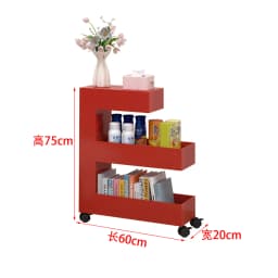Slim Narrow Rolling Gap Storage Cart Mobile Multi-Layer Shelf Trolley Book Snack Organizer Rack Sofa Small Space Art Home Decor