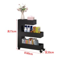 Slim Narrow Rolling Gap Storage Cart Mobile Multi-Layer Shelf Trolley Book Snack Organizer Rack Sofa Small Space Art Home Decor
