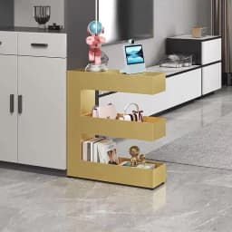 Slim Narrow Rolling Gap Storage Cart Mobile Multi-Layer Shelf Trolley Book Snack Organizer Rack Sofa Small Space Art Home Decor